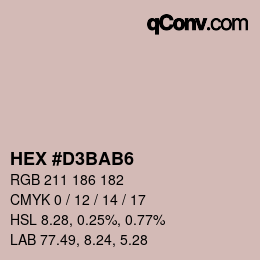 Color code: HEX #D3BAB6 | qconv.com