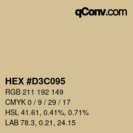 Color code: HEX #D3C095 | qconv.com