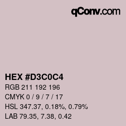 Color code: HEX #D3C0C4 | qconv.com