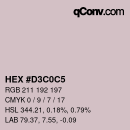 Color code: HEX #D3C0C5 | qconv.com