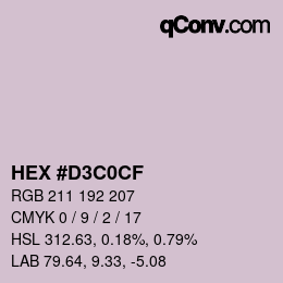 Color code: HEX #D3C0CF | qconv.com