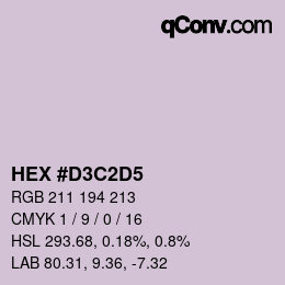 Color code: HEX #D3C2D5 | qconv.com