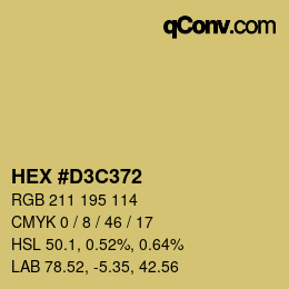 颜色代码: HEX #D3C372 | qconv.com