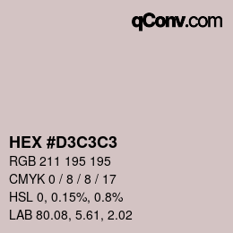 Color code: HEX #D3C3C3 | qconv.com