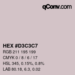 Color code: HEX #D3C3C7 | qconv.com