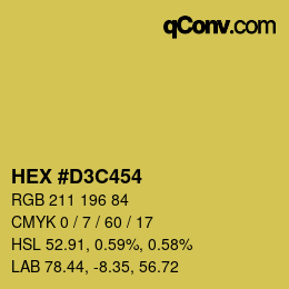 Color code: HEX #D3C454 | qconv.com