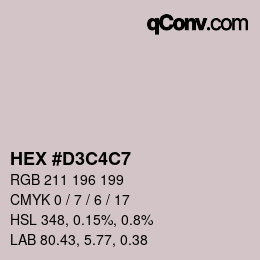 Color code: HEX #D3C4C7 | qconv.com