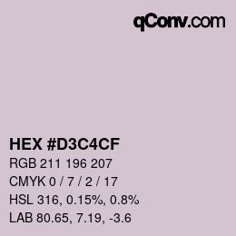 Color code: HEX #D3C4CF | qconv.com