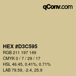 Color code: HEX #D3C595 | qconv.com
