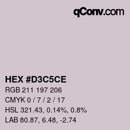 Color code: HEX #D3C5CE | qconv.com