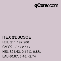 Color code: HEX #D3C5CE | qconv.com