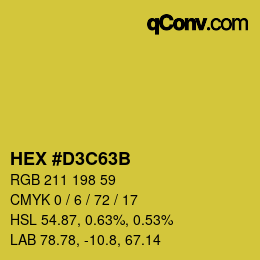 Color code: HEX #D3C63B | qconv.com