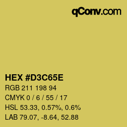 Color code: HEX #D3C65E | qconv.com