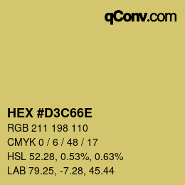 Color code: HEX #D3C66E | qconv.com