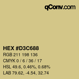 Color code: HEX #D3C688 | qconv.com