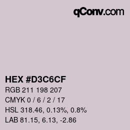 Color code: HEX #D3C6CF | qconv.com