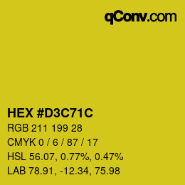 Color code: HEX #D3C71C | qconv.com