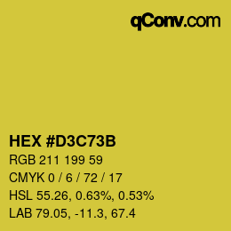Color code: HEX #D3C73B | qconv.com