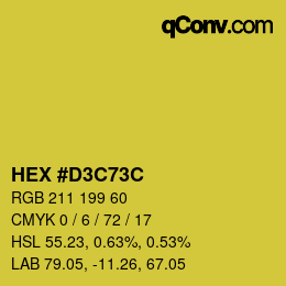 Color code: HEX #D3C73C | qconv.com