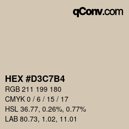 Color code: HEX #D3C7B4 | qconv.com