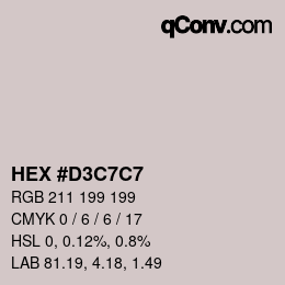 Color code: HEX #D3C7C7 | qconv.com