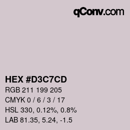 Color code: HEX #D3C7CD | qconv.com