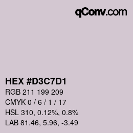 Color code: HEX #D3C7D1 | qconv.com