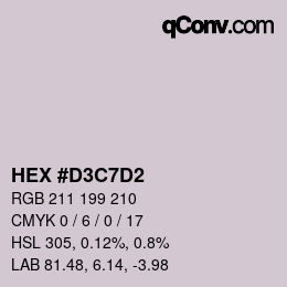 Color code: HEX #D3C7D2 | qconv.com