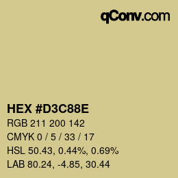 Color code: HEX #D3C88E | qconv.com