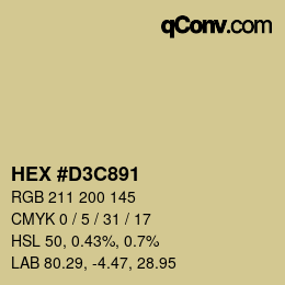 Color code: HEX #D3C891 | qconv.com