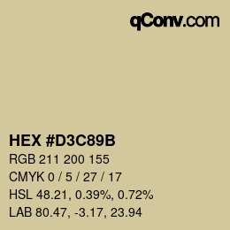 Color code: HEX #D3C89B | qconv.com