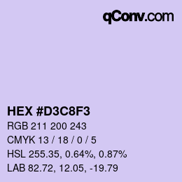 Color code: HEX #D3C8F3 | qconv.com