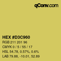 Color code: HEX #D3C960 | qconv.com