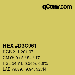 Color code: HEX #D3C961 | qconv.com