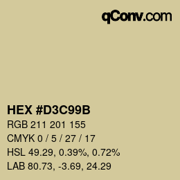 Color code: HEX #D3C99B | qconv.com