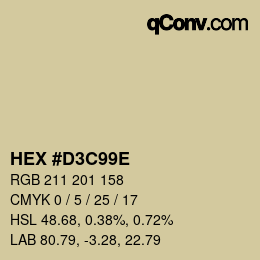 Color code: HEX #D3C99E | qconv.com