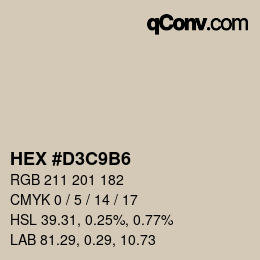 Color code: HEX #D3C9B6 | qconv.com