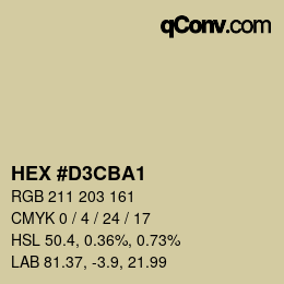 Color code: HEX #D3CBA1 | qconv.com