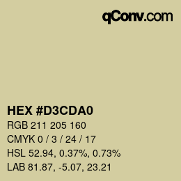カラーコード: HEX #D3CDA0 | qconv.com