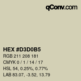 Color code: HEX #D3D0B5 | qconv.com