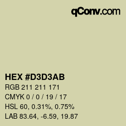 Color code: HEX #D3D3AB | qconv.com