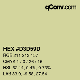 Color code: HEX #D3D59D | qconv.com