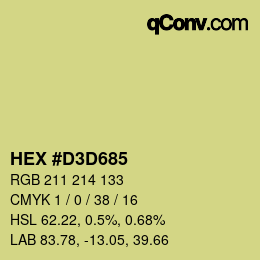カラーコード: HEX #D3D685 | qconv.com