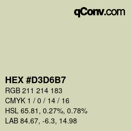 Color code: HEX #D3D6B7 | qconv.com