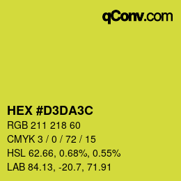 Color code: HEX #D3DA3C | qconv.com