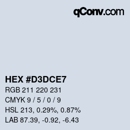 Color code: HEX #D3DCE7 | qconv.com