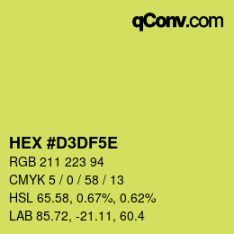 Código de color: HEX #D3DF5E | qconv.com