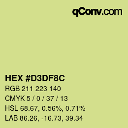 Color code: HEX #D3DF8C | qconv.com