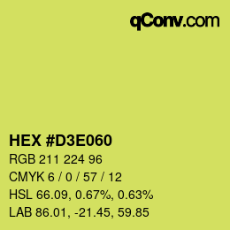 Color code: HEX #D3E060 | qconv.com