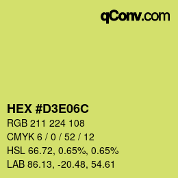 Color code: HEX #D3E06C | qconv.com